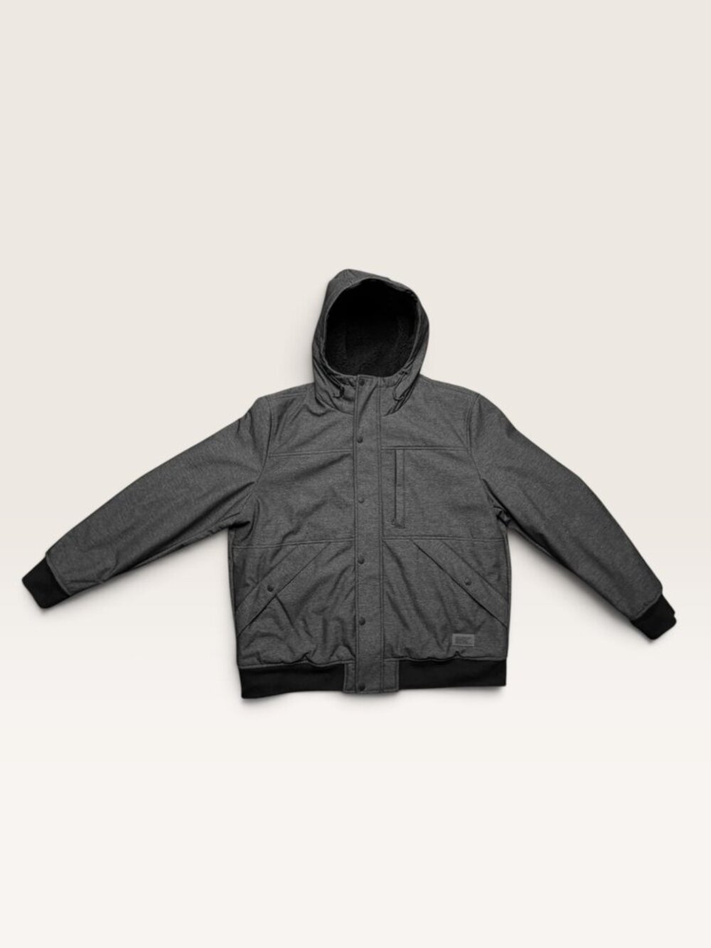Levi's Mens XXL Softshell Sherpa Lined Hooded Bomber Jacket Charcoal Gray Modern